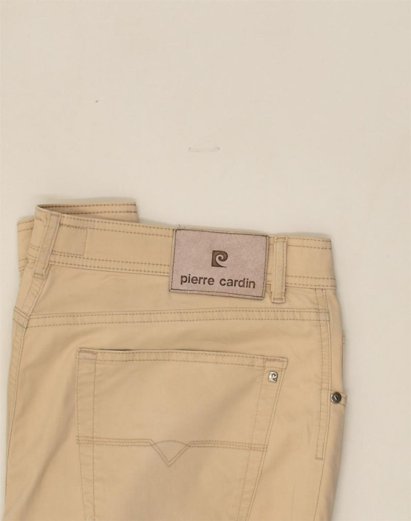 PIERRE CARDIN Mens Straight Casual Trousers W38 L30  Beige Cotton | Vintage Pierre Cardin | Thrift | Second-Hand Pierre Cardin | Used Clothing | Messina Hembry 