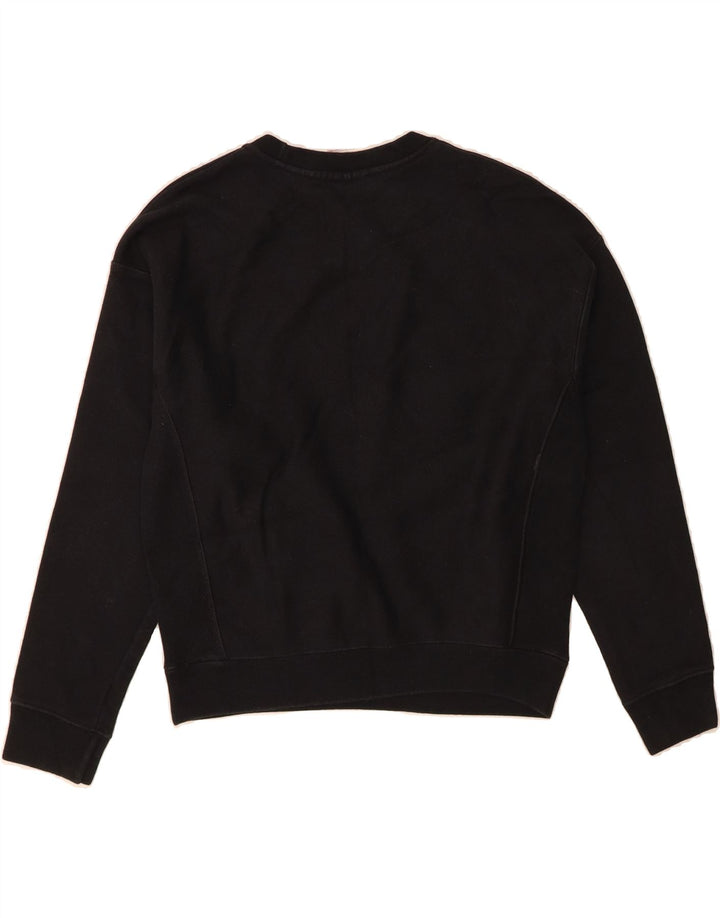 CHAMPION Womens Sweatshirt Jumper UK 14 Medium Black Cotton Vintage Champion and Second-Hand Champion from Messina Hembry 