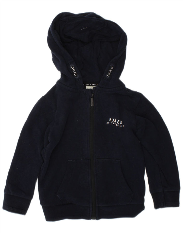TED BAKER Baby Boys Zip Hoodie Sweater 18-24 Months Navy Blue Cotton