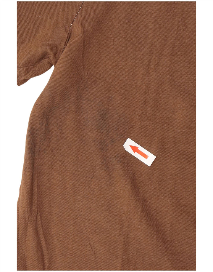 Zara Womens T-Shirt Top UK 10 Small Brown