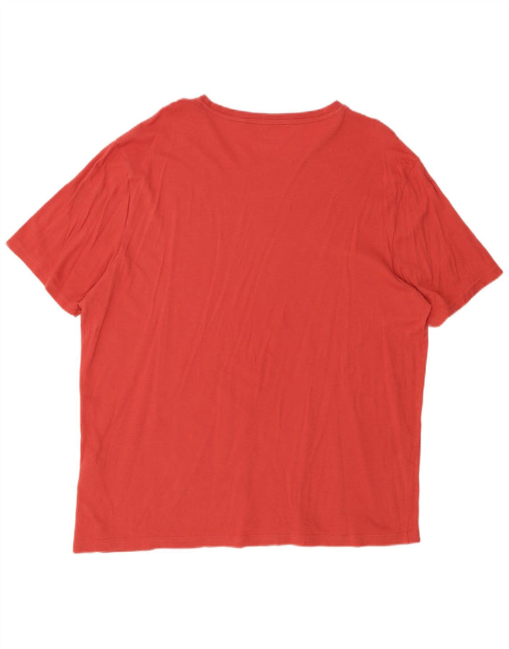 BENCH Womens T-Shirt Top UK 20 2XL Red Cotton