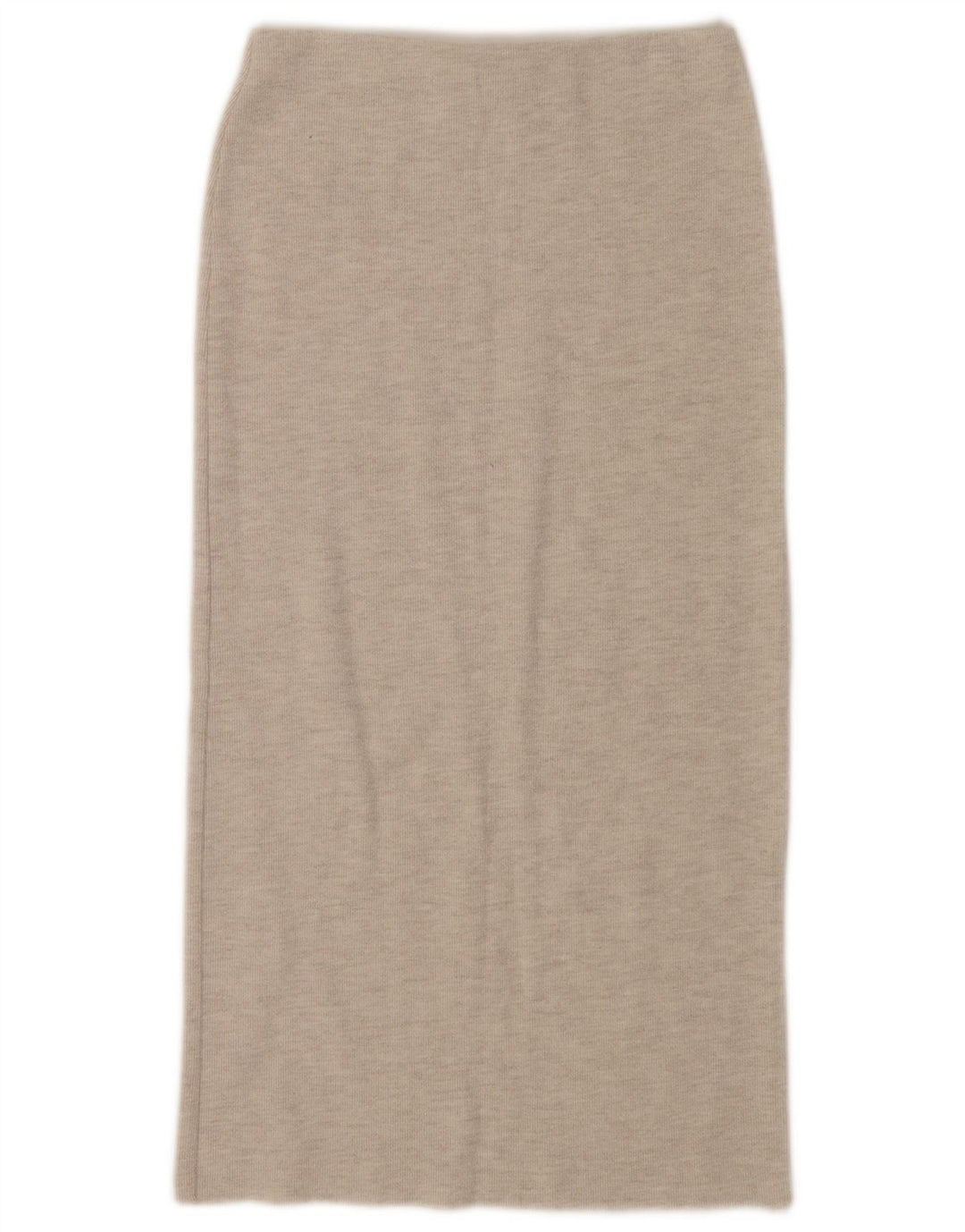 Zara Womens Knit Straight Skirt Small W26 Beige Flecked