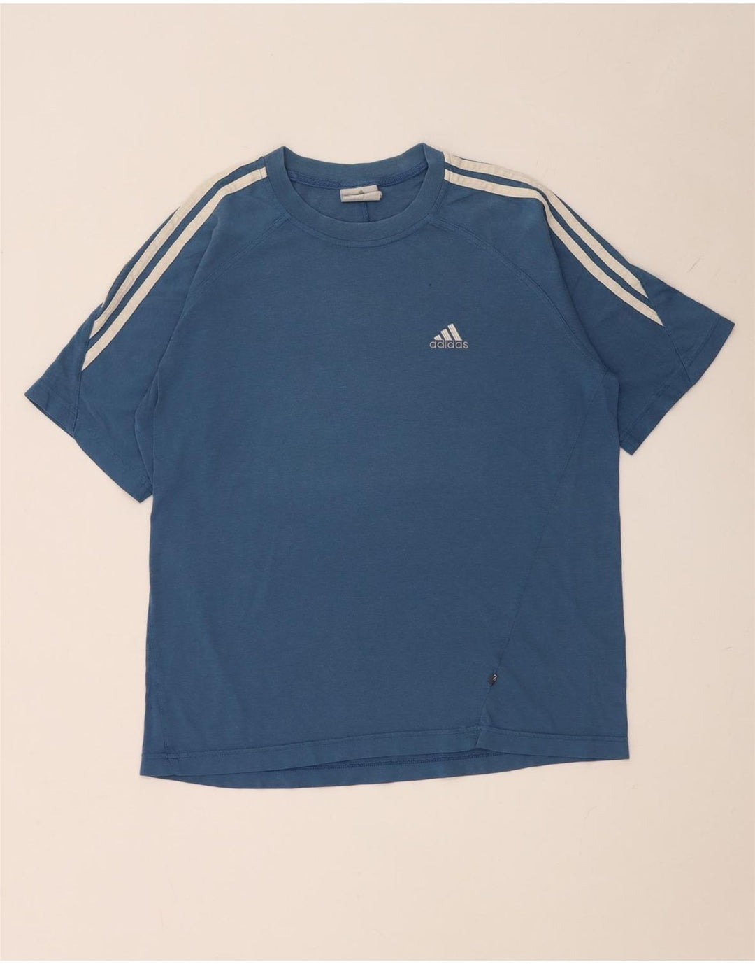 Adidas Mens T-Shirt Top Small Blue Cotton