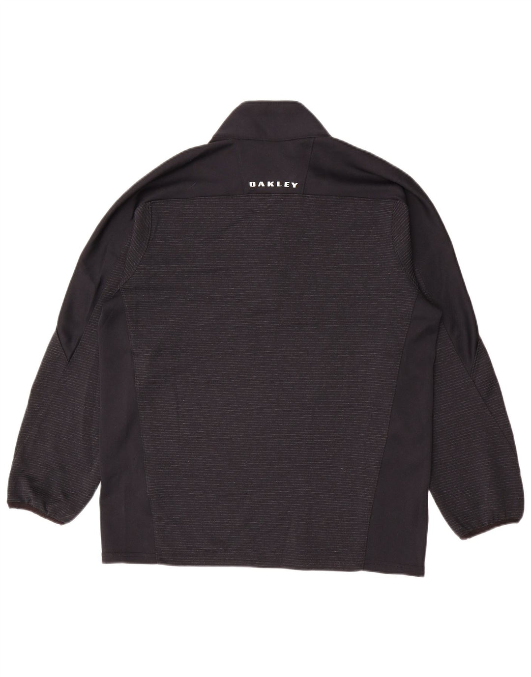 Oakley Mens Zip Neck Pullover Tracksuit Top Medium Black Striped