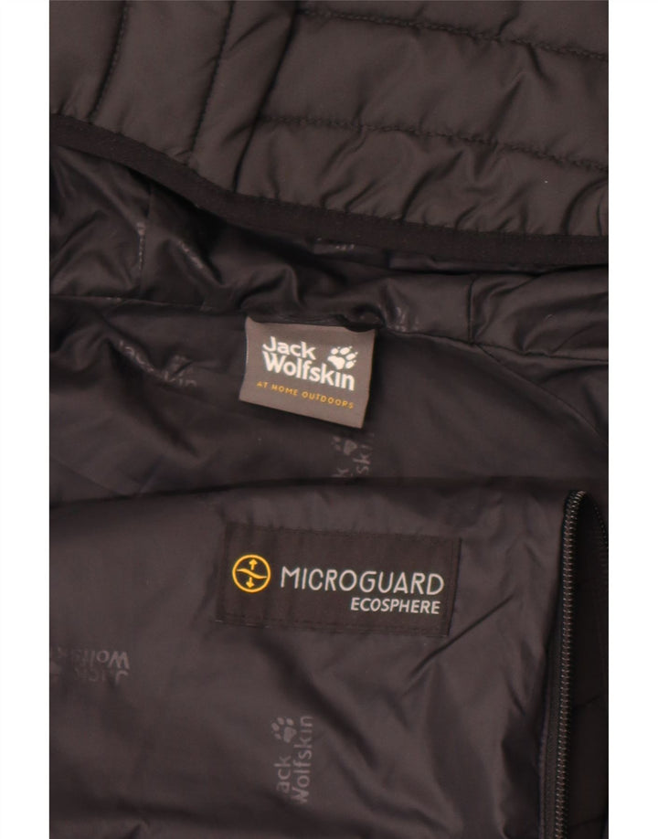 Jack Wolfskin Mens Hooded Padded Jacket UK 42 XL Black