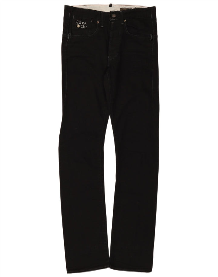 G-Star Mens Structor Slim Jeans W29 L34 Black Cotton