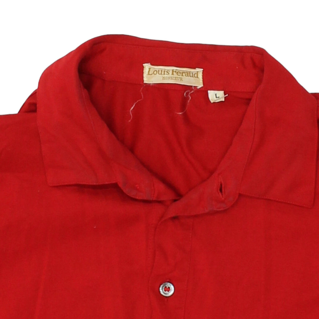 Louis Feraud Mens Red Short Sleeve Polo Shirt | Vintage High End Casual Designer Vintage Messina Hembry and Second-Hand Messina Hembry from Messina Hembry 