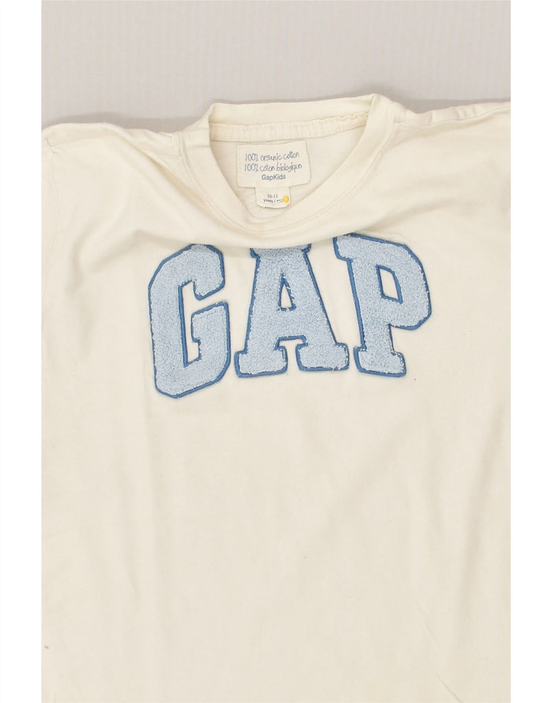 GAP Boys Graphic T-Shirt Top 10-11 Years Off White Cotton | Vintage Gap | Thrift | Second-Hand Gap | Used Clothing | Messina Hembry 