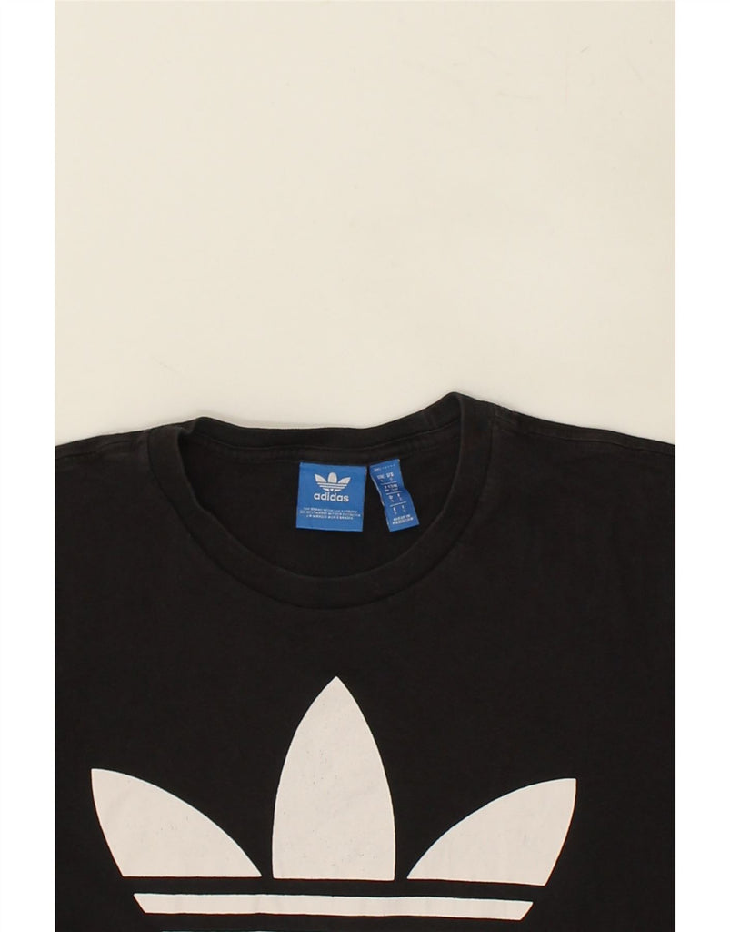 ADIDAS Mens Graphic T-Shirt Top Small Black Cotton | Vintage Adidas | Thrift | Second-Hand Adidas | Used Clothing | Messina Hembry 