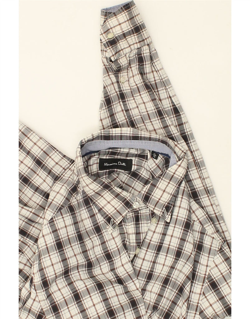 MASSIMO DUTTI Mens Shirt XL Grey Check | Vintage Massimo Dutti | Thrift | Second-Hand Massimo Dutti | Used Clothing | Messina Hembry 