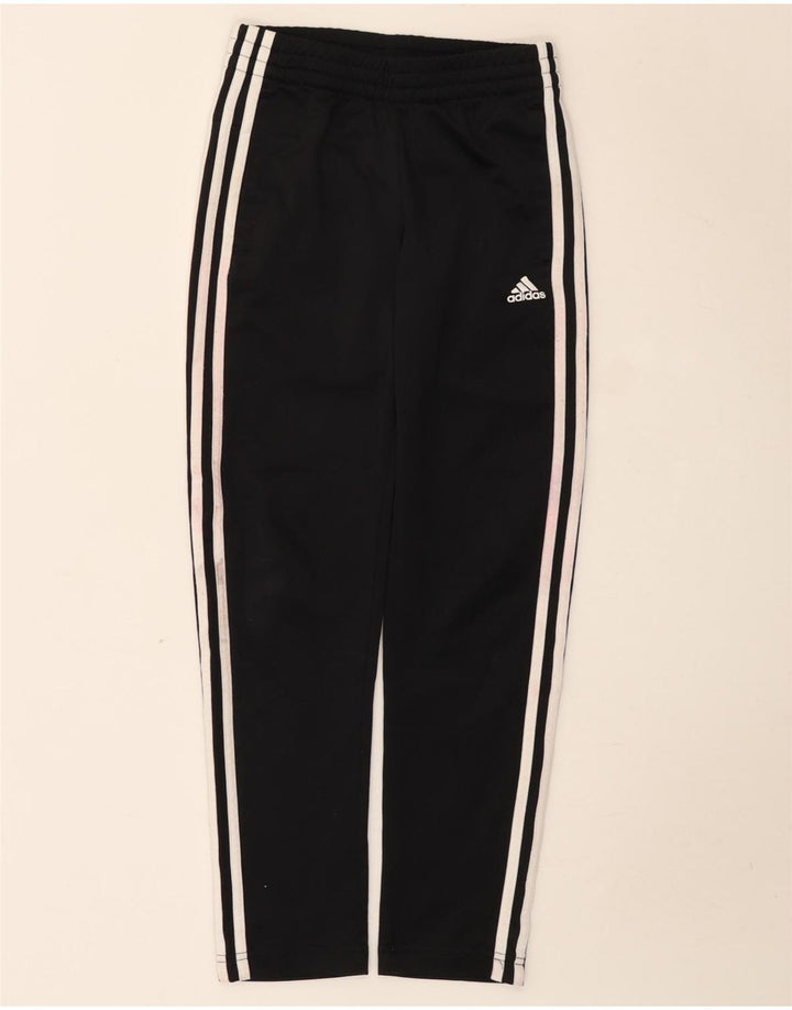 Adidas Boys Tracksuit Trousers 9-10 Years Black Polyester