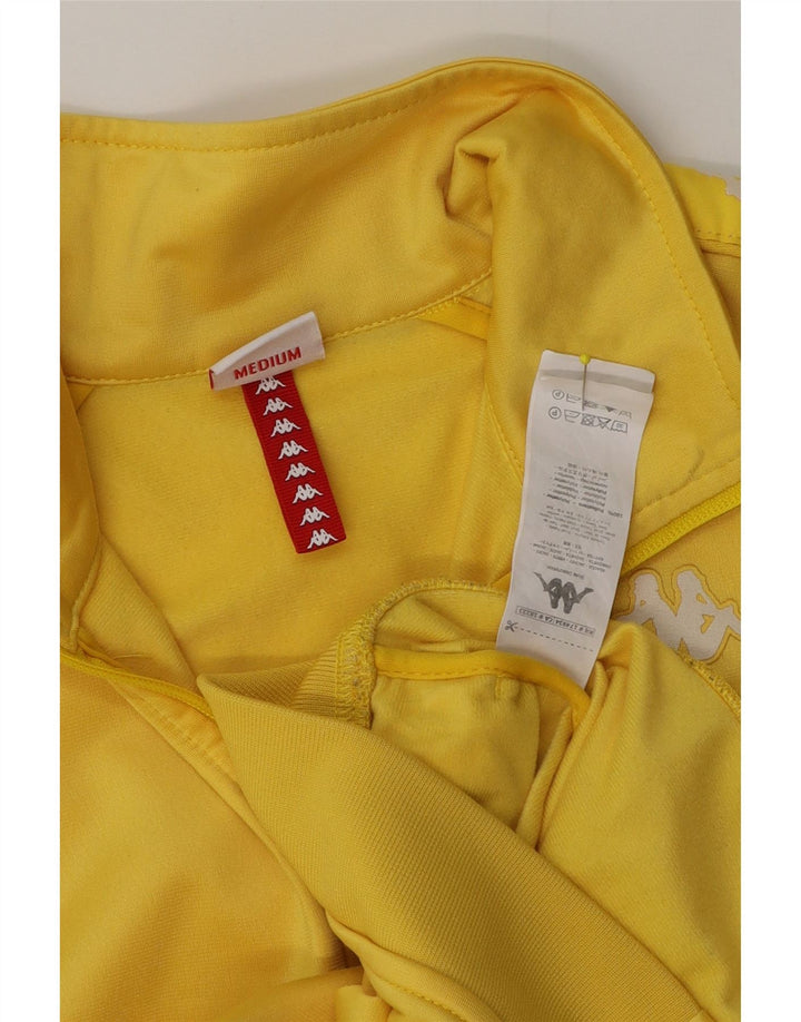 Kappa Mens Graphic Tracksuit Top Jacket Medium Yellow Polyester