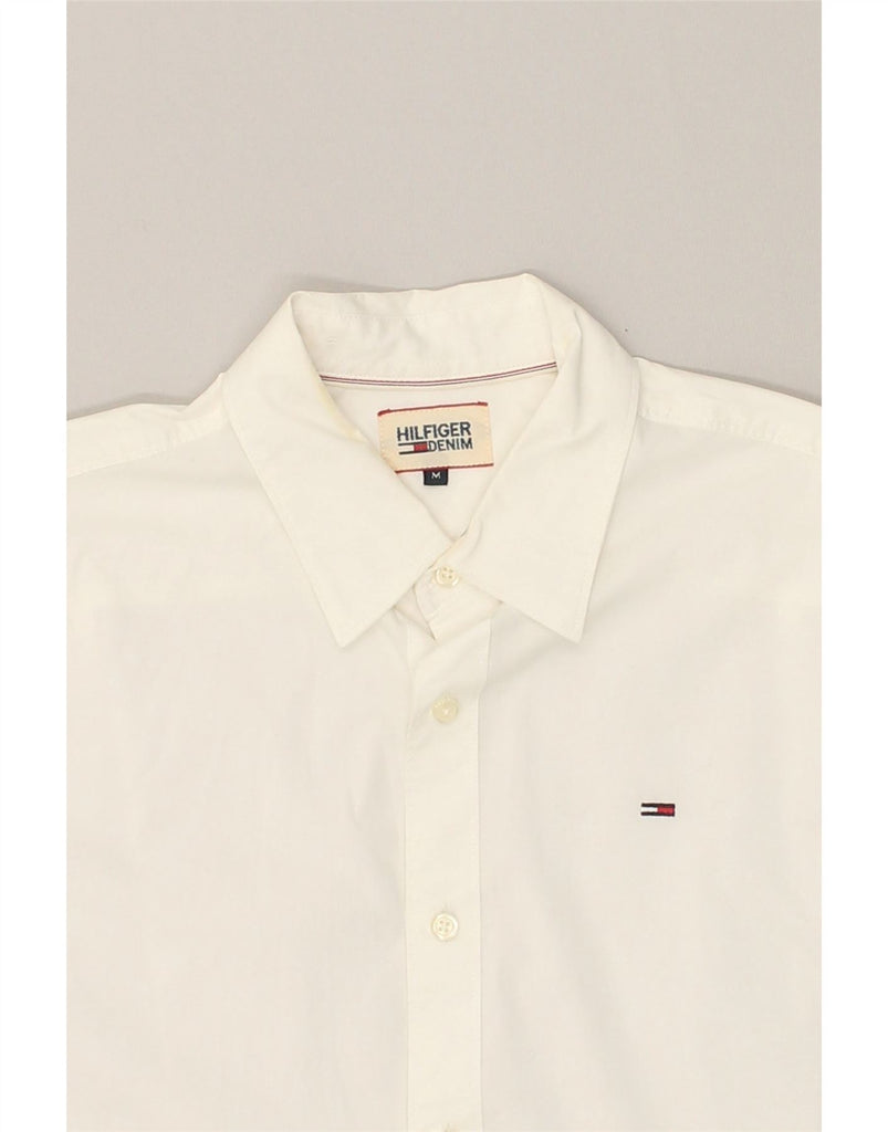 TOMMY HILFIGER Mens Shirt Medium White | Vintage Tommy Hilfiger | Thrift | Second-Hand Tommy Hilfiger | Used Clothing | Messina Hembry 