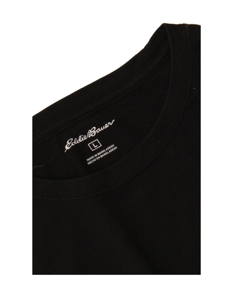 EDDIE BAUER Mens T-Shirt Top Large Black Cotton Vintage Eddie Bauer and Second-Hand Eddie Bauer from Messina Hembry 