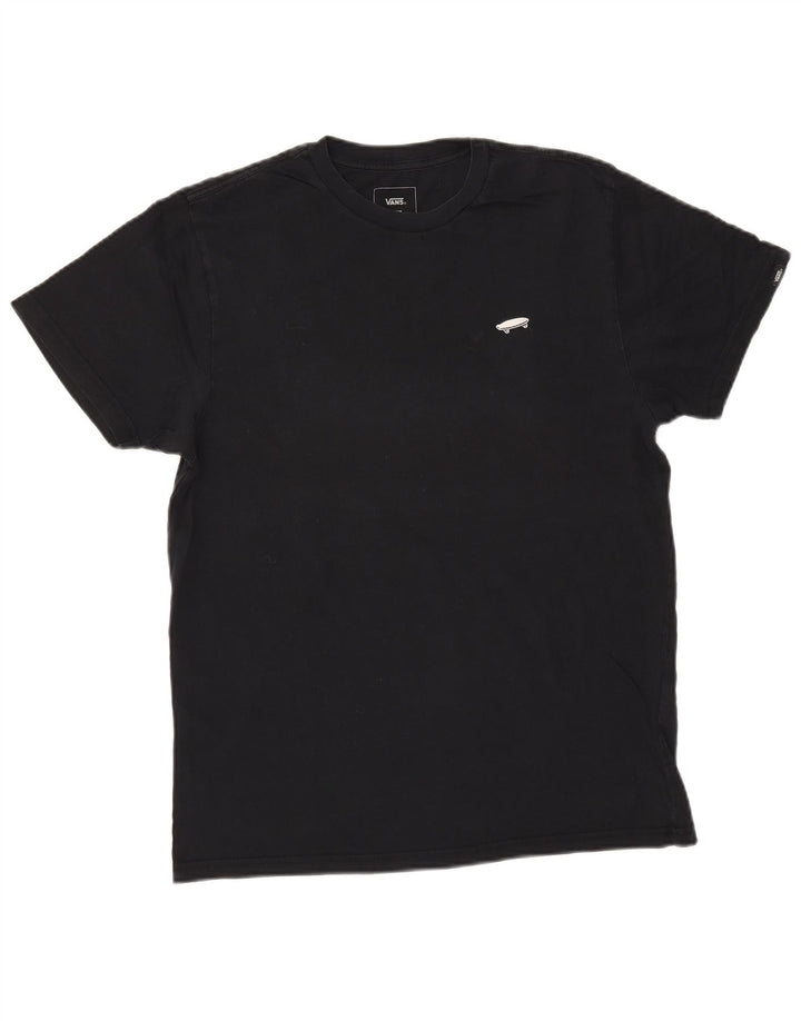 Vans Mens Custom Fit T-Shirt Top Medium Black Cotton