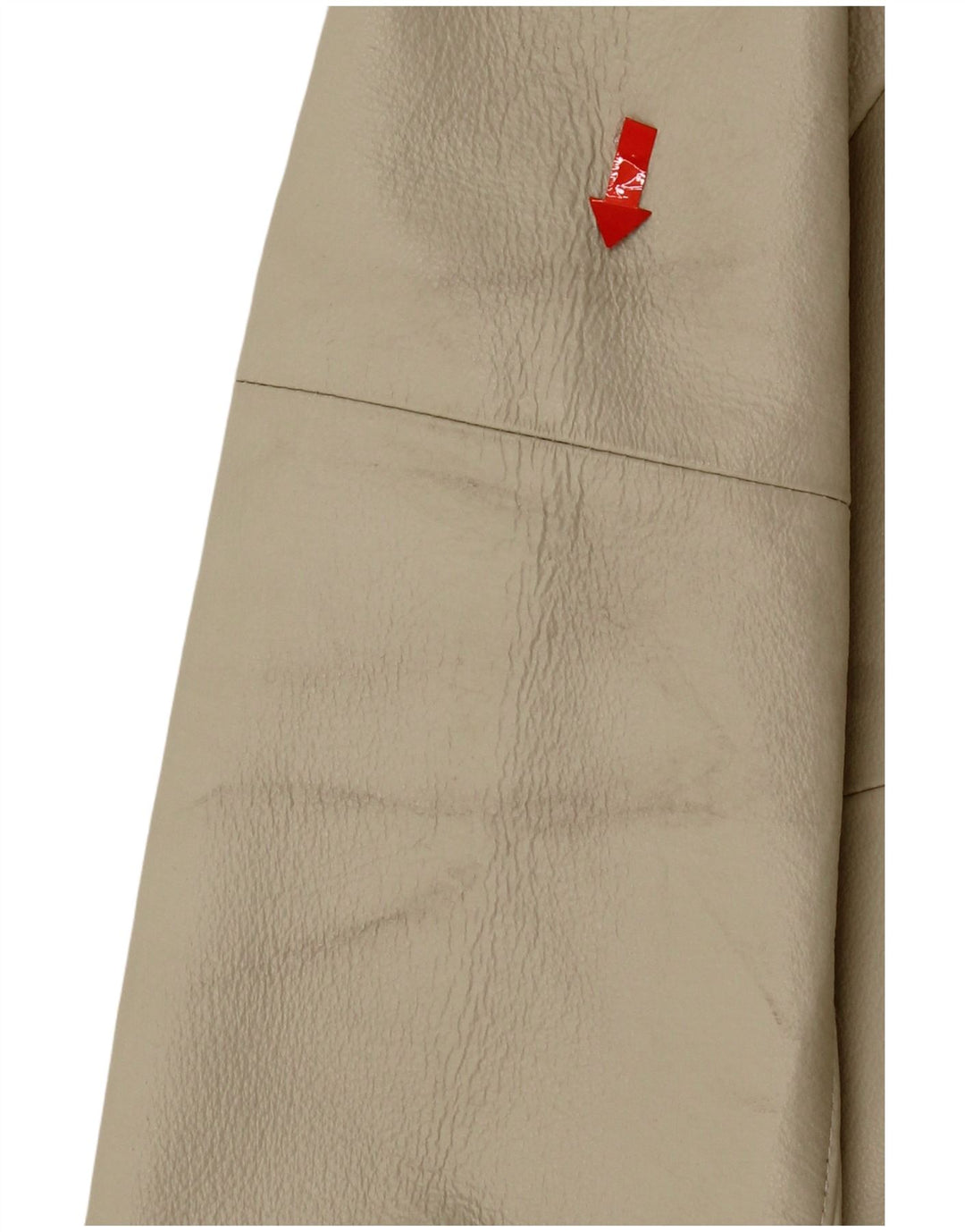 Vintage Womens Leather Coat UK 12 Medium Beige Leather