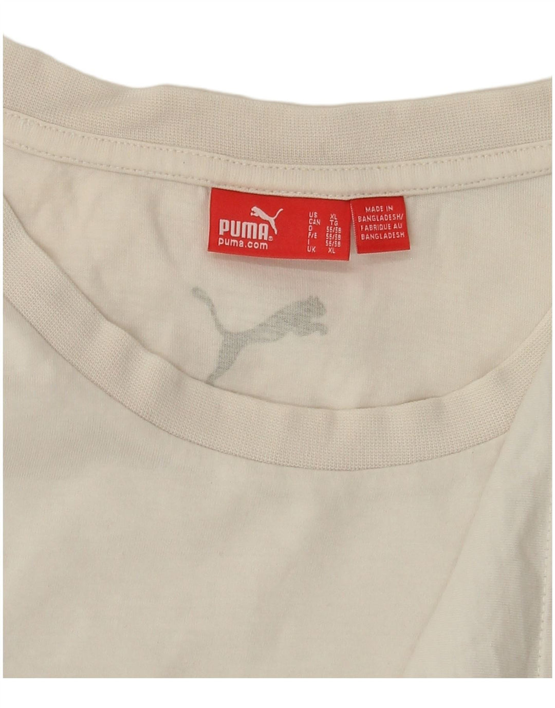 Puma Mens Graphic Top Long Sleeve XL White