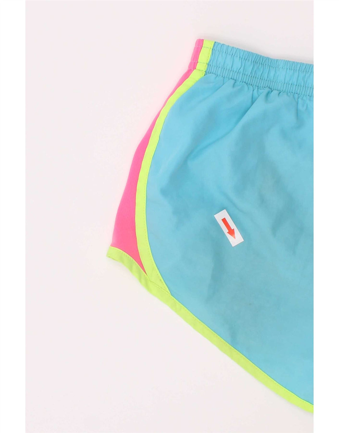 Nike Girls Sport Shorts 5-6 Years Medium Blue Colourblock Polyester