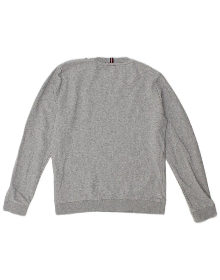 Tommy Hilfiger Boys Graphic Sweatshirt Jumper 12-13 Years Grey Flecked
