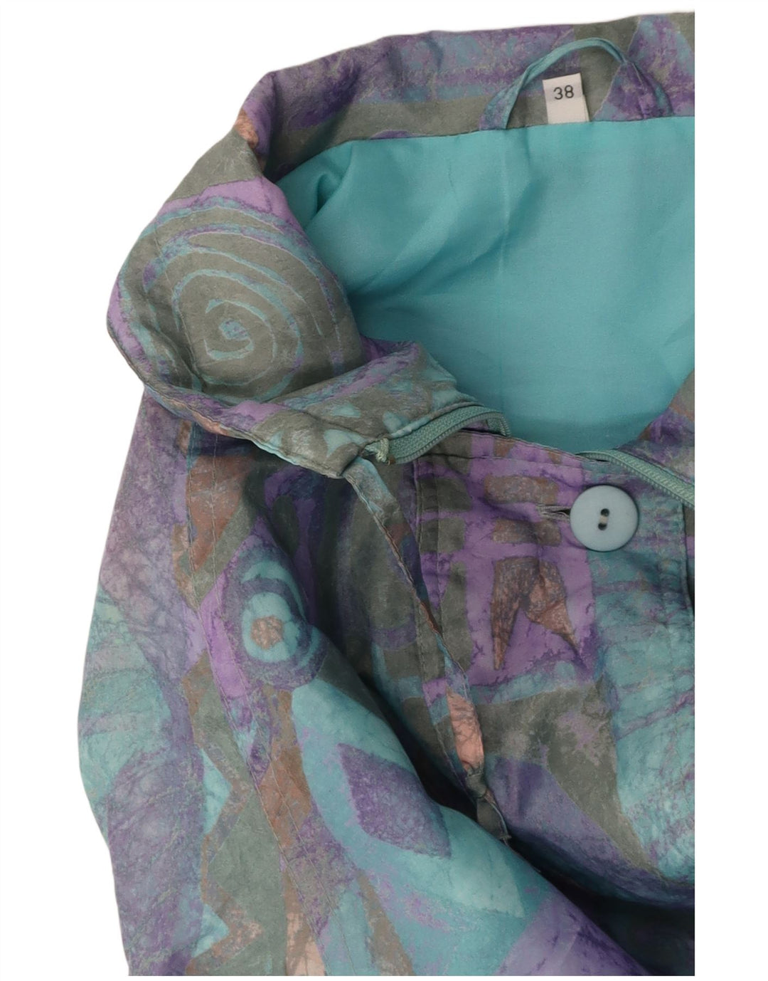 VINTAGE Womens Utility Jacket EU 38 Medium Multicoloured Geometric