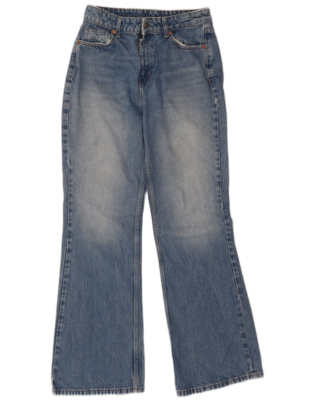 Topshop Womens Flared Jeans W30 L32 Blue Cotton