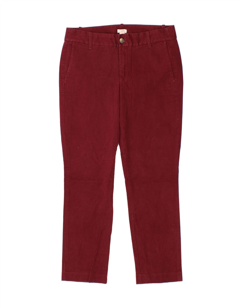J. CREW Womens Slim Chino Trousers US 4 Small W32 L28 Maroon Cotton Vintage J. Crew and Second-Hand J. Crew from Messina Hembry 