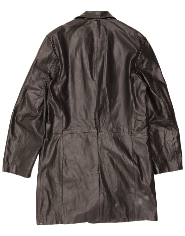 Douglas Mens Leather Coat UK 38 Medium Black Leather