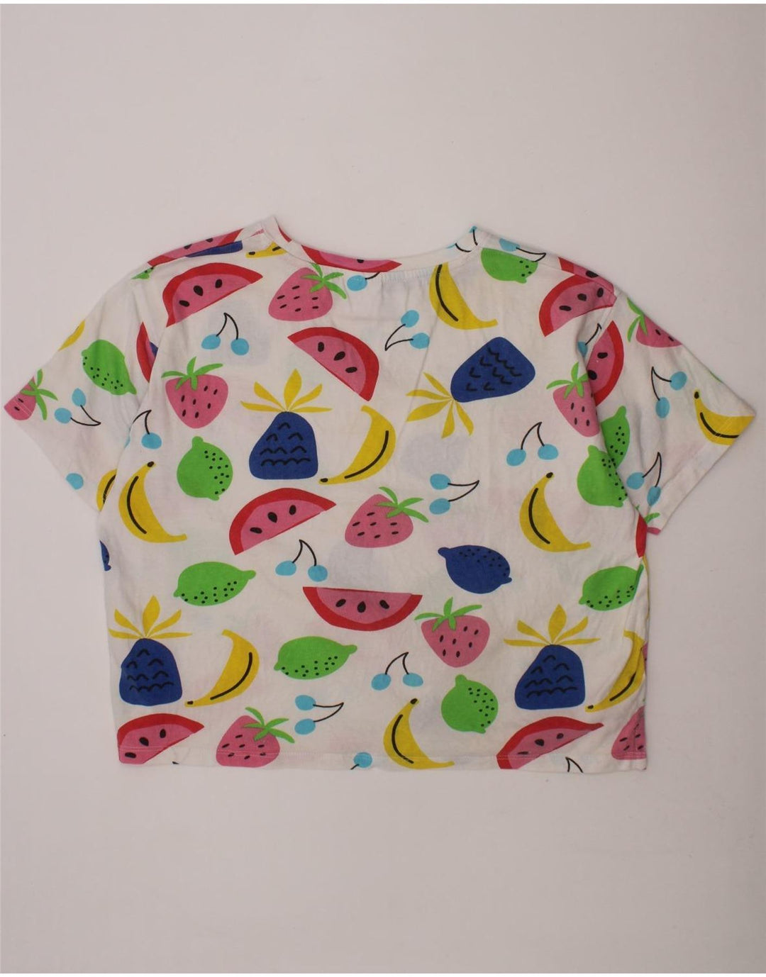 ZARA Girls Abstract Pattern T-Shirt Top 9-10 Years White Vintage Zara and Second-Hand Zara from Messina Hembry 