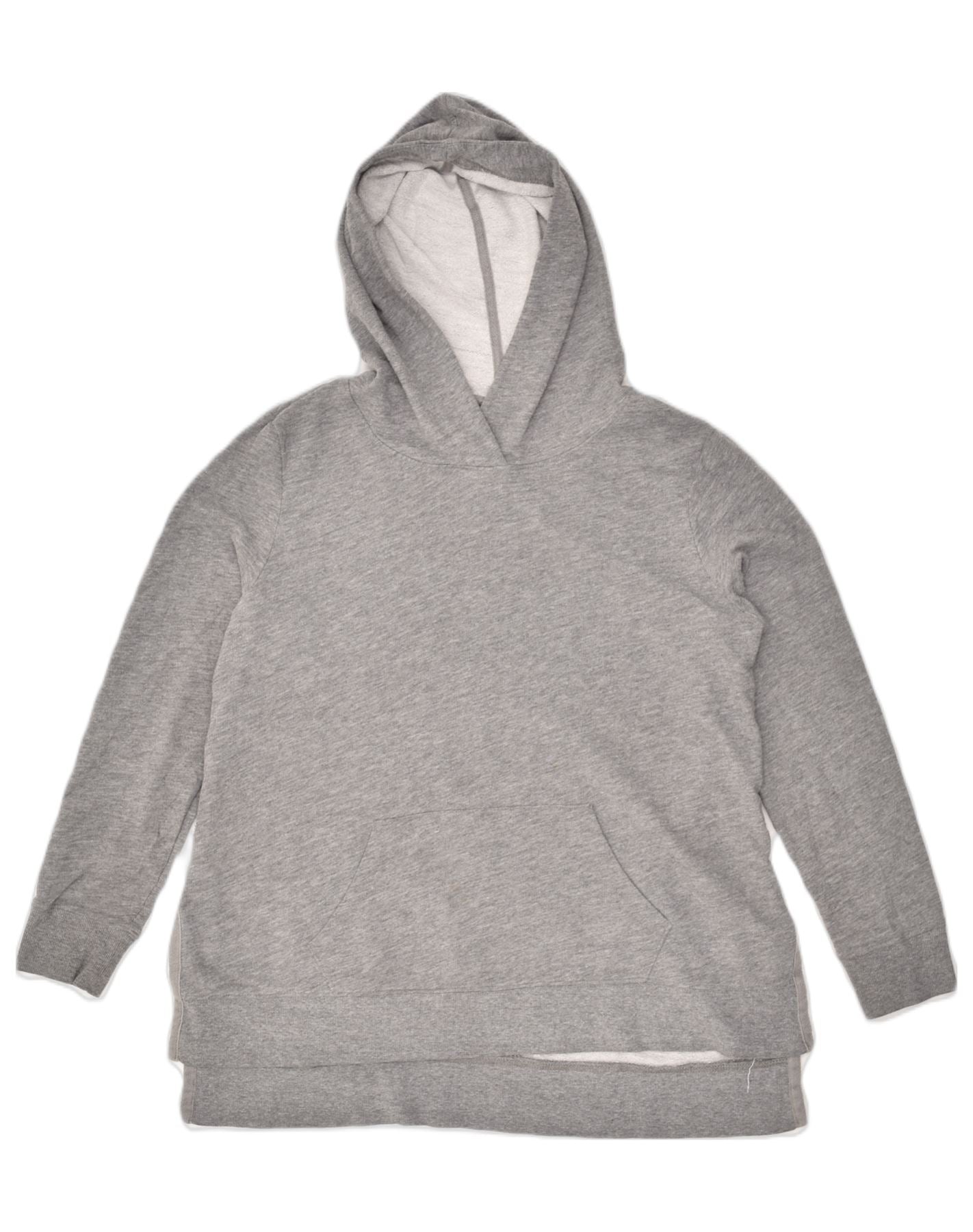 OLD NAVY Womens Hoodie Jumper UK 14 Medium Grey Cotton