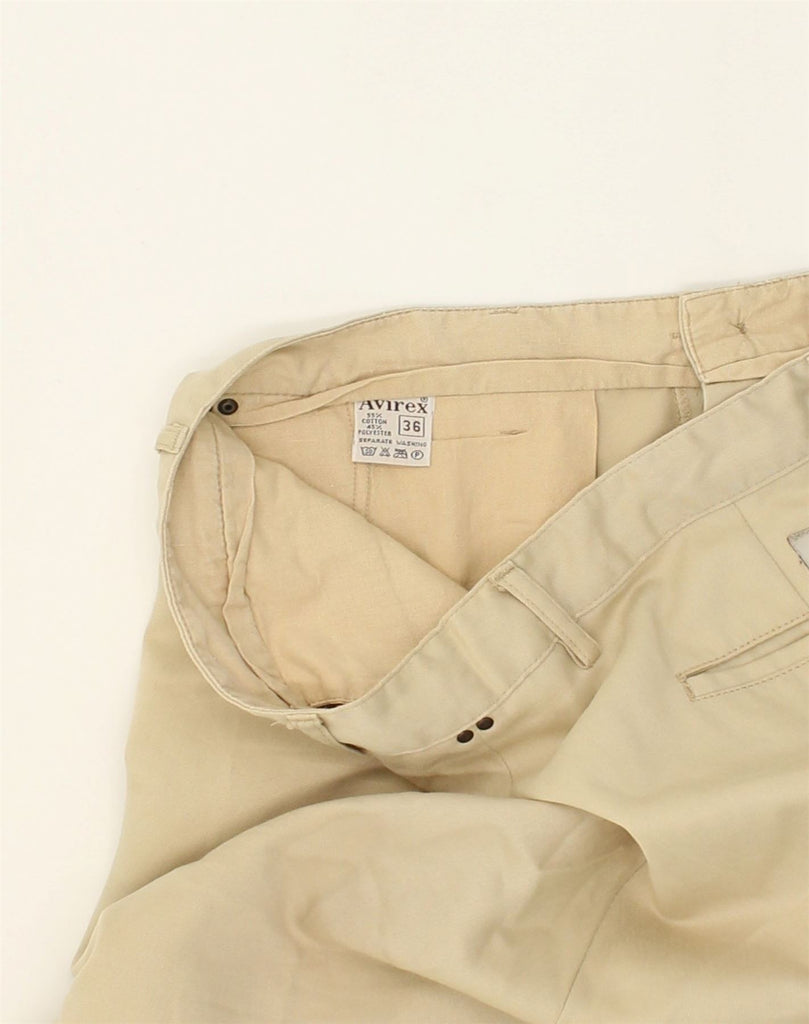 AVIREX Mens Pegged Casual Trousers W36 L28 Beige Cotton | Vintage Avirex | Thrift | Second-Hand Avirex | Used Clothing | Messina Hembry 