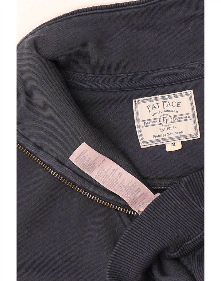 Fat Face Mens Zip Neck Sweatshirt Jumper Medium Navy Blue