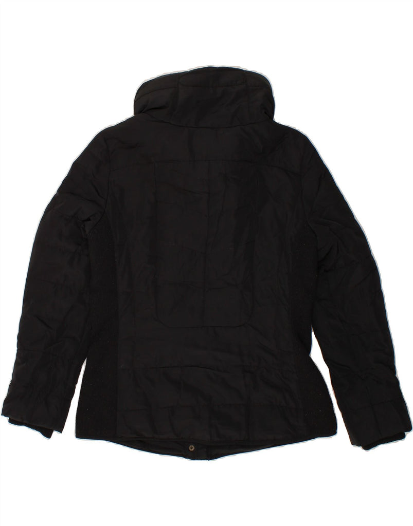 LAURA ASHLEY Womens Padded Jacket UK 12 Medium  Black Polyester Vintage Laura Ashley and Second-Hand Laura Ashley from Messina Hembry 