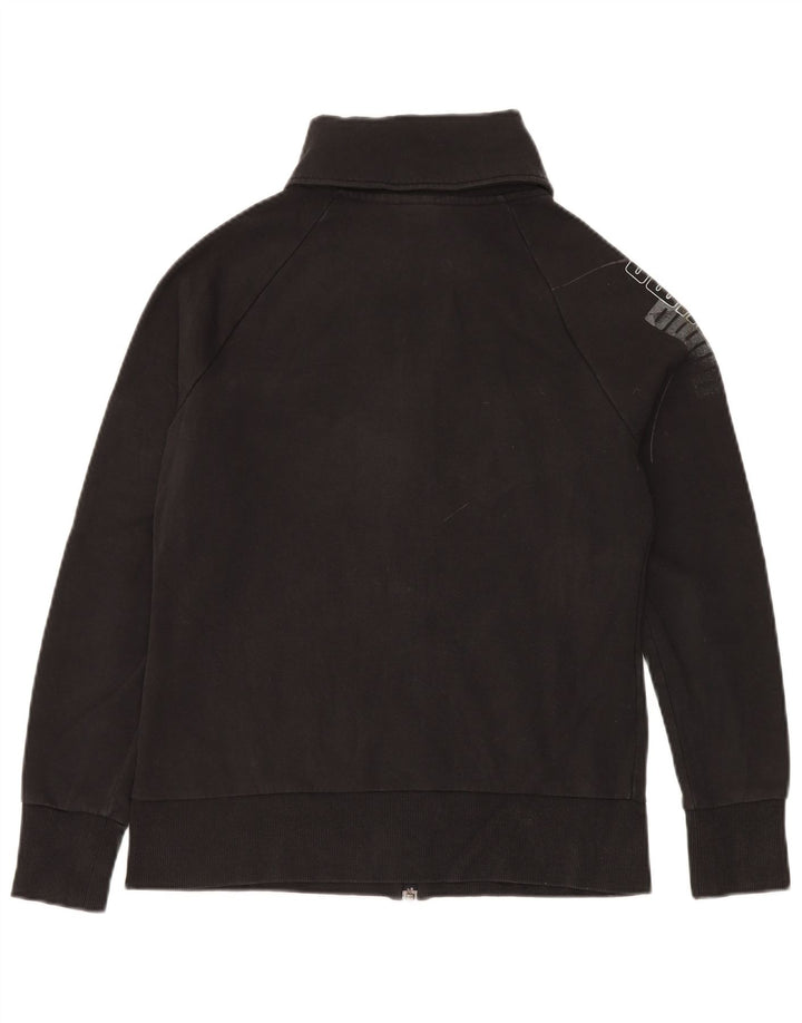Puma Womens Graphic Tracksuit Top Jacket UK 14 Large Black