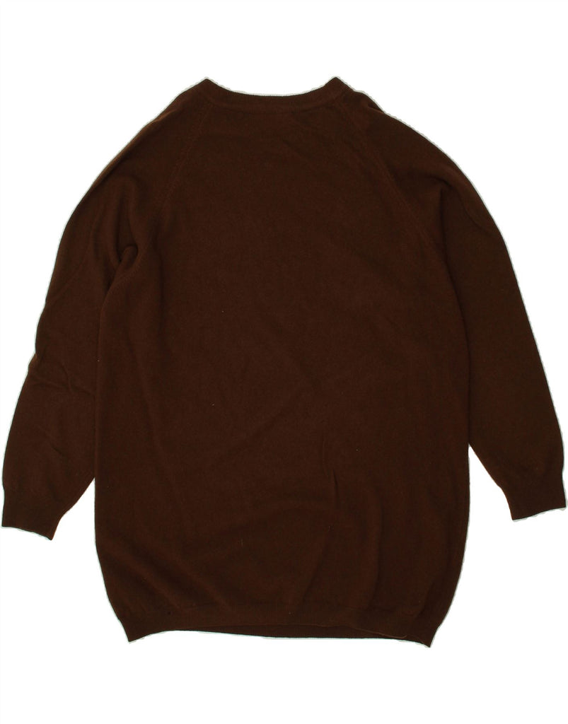 BENETTON Womens Crew Neck Jumper Sweater UK 14 Medium Brown Wool | Vintage Benetton | Thrift | Second-Hand Benetton | Used Clothing | Messina Hembry 