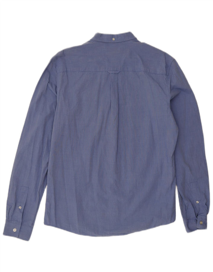 Lyle & Scott Mens Shirt Medium Blue Cotton