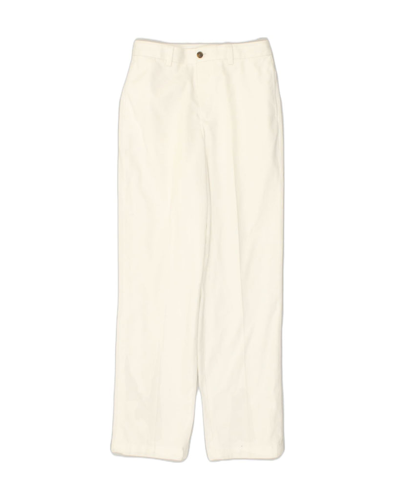 EDDIE BAUER Boys Straight Casual Trousers 13-14 Years W26 L29 White Cotton | Vintage Eddie Bauer | Thrift | Second-Hand Eddie Bauer | Used Clothing | Messina Hembry 