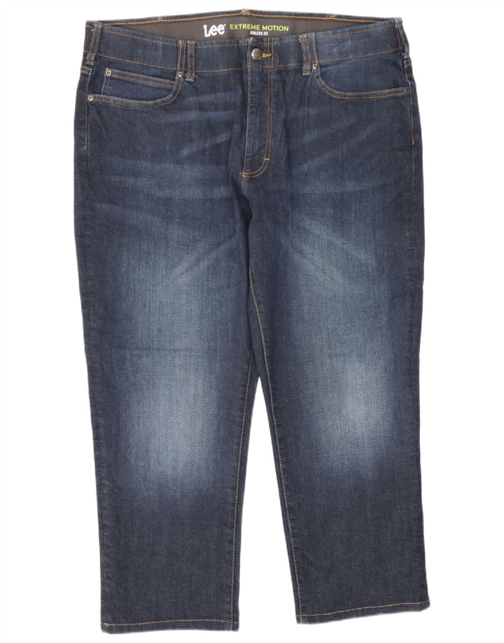 Lee Mens Cropped Jeans W40 L27 Navy Blue Cotton