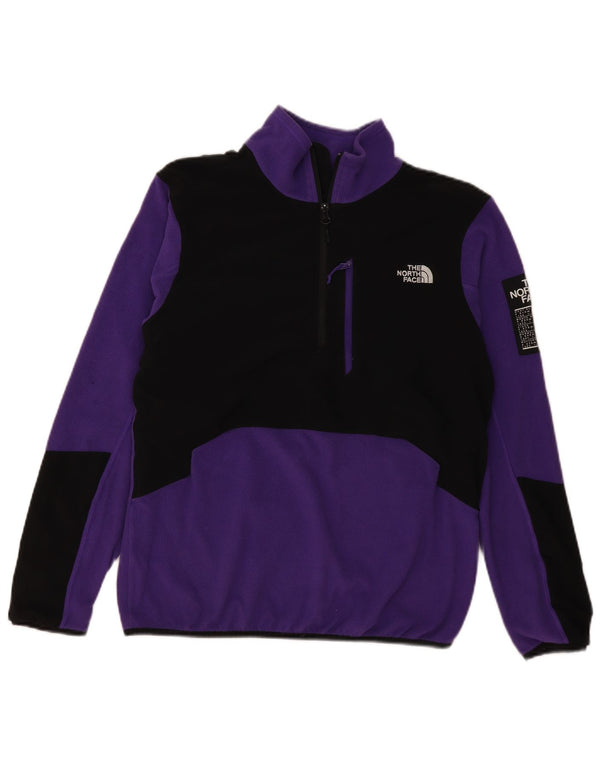 The North Face Mens Graphic Fleece Jumper Medium Purple Colourblock