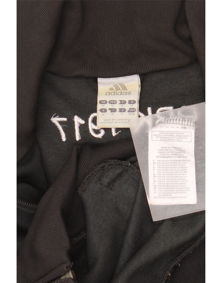 Adidas Mens Graphic Tracksuit Top Jacket Medium Black Polyester