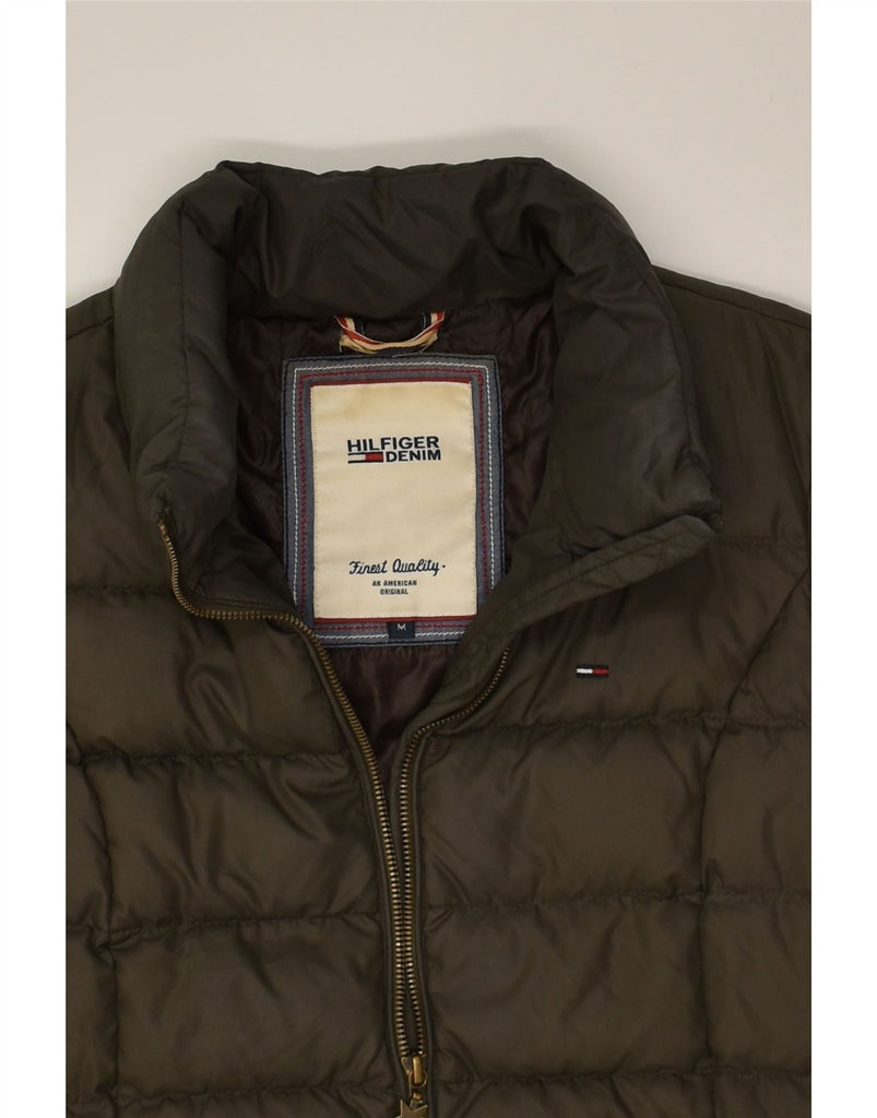 TOMMY HILFIGER Womens Padded Jacket UK 12 Medium Khaki Polyester | Vintage Tommy Hilfiger | Thrift | Second-Hand Tommy Hilfiger | Used Clothing | Messina Hembry 