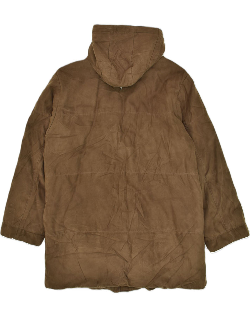 BUGATTI Mens Hooded Padded Coat IT 50 Large Brown Polyester | Vintage Bugatti | Thrift | Second-Hand Bugatti | Used Clothing | Messina Hembry 