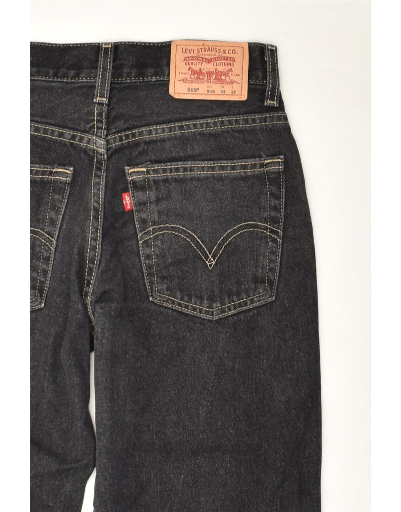 LEVI'S Boys 569 Loose Fit Straight Jeans 7-8 Years W24 L22  Black Cotton | Vintage Levi's | Thrift | Second-Hand Levi's | Used Clothing | Messina Hembry 