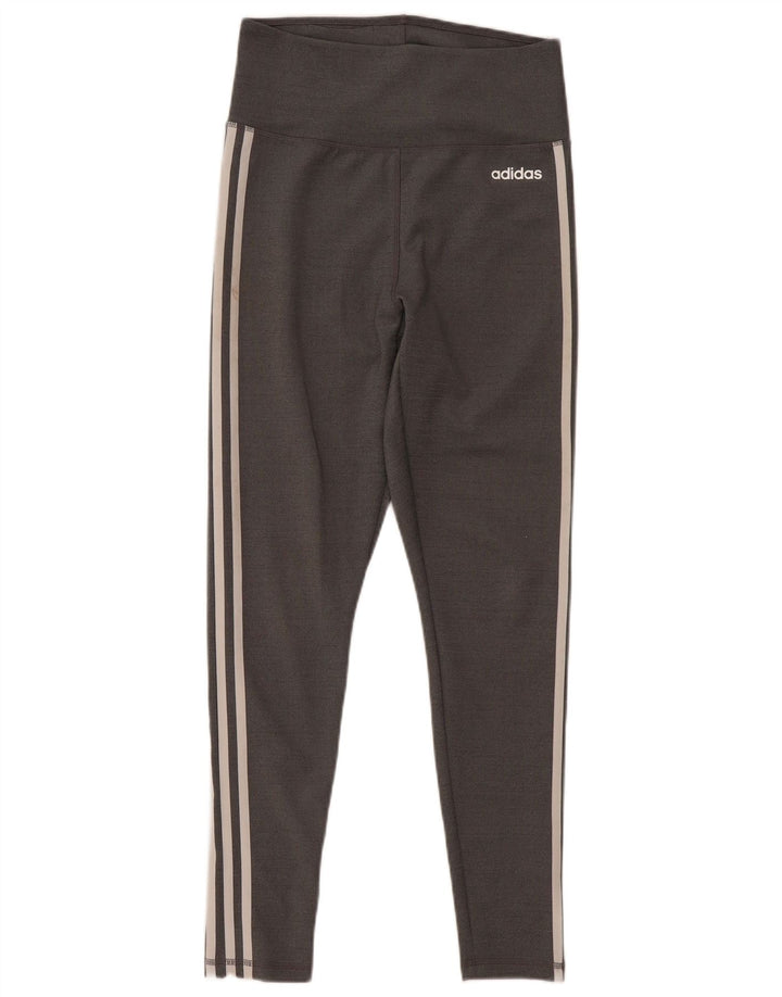 Adidas Womens Climalite Leggings UK 12/14 Medium Grey Polyester