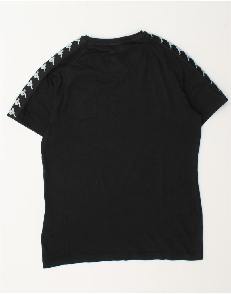KAPPA Mens Graphic T-Shirt Top Small Black Cotton Vintage Kappa and Second-Hand Kappa from Messina Hembry 
