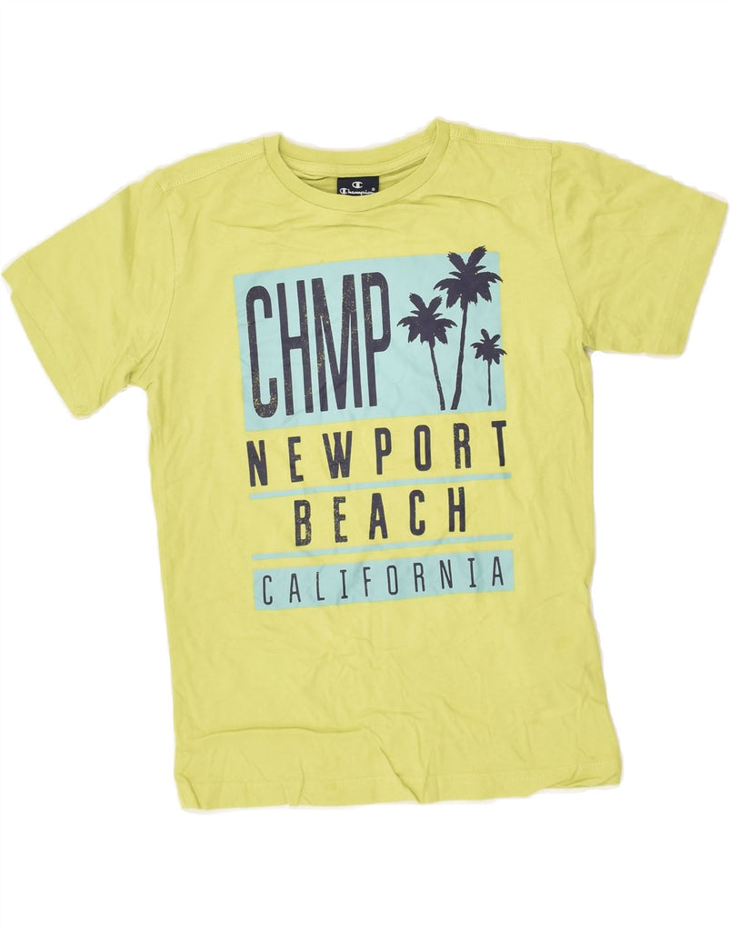 CHAMPION Boys Graphic T-Shirt Top 9-10 Years Medium Green Cotton | Vintage Champion | Thrift | Second-Hand Champion | Used Clothing | Messina Hembry 