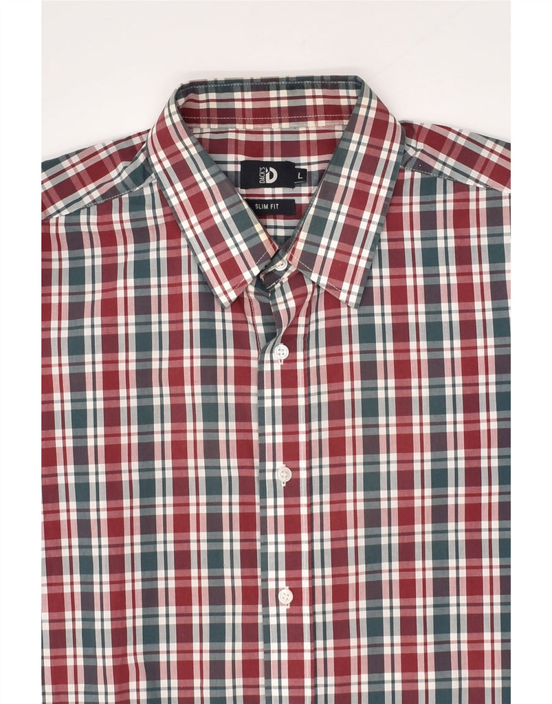 DACK'S Mens Slim Fit Shirt Large Red Check Cotton | Vintage Dack's | Thrift | Second-Hand Dack's | Used Clothing | Messina Hembry 