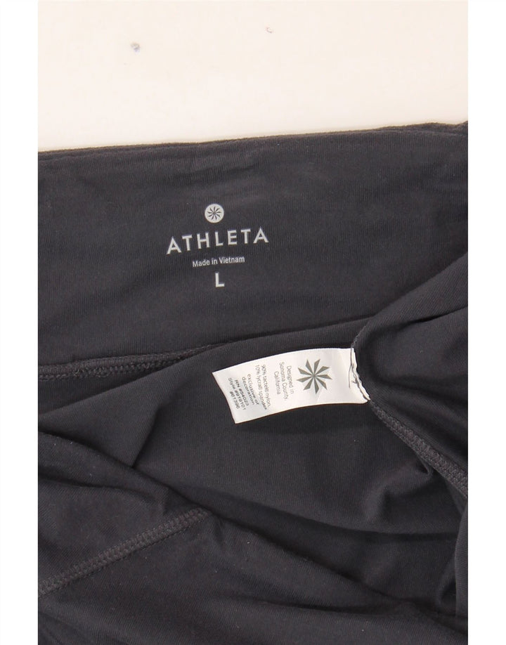ATHLETA Womens A-Line Skirt Large W34  Grey Nylon Vintage Athleta and Second-Hand Athleta from Messina Hembry 