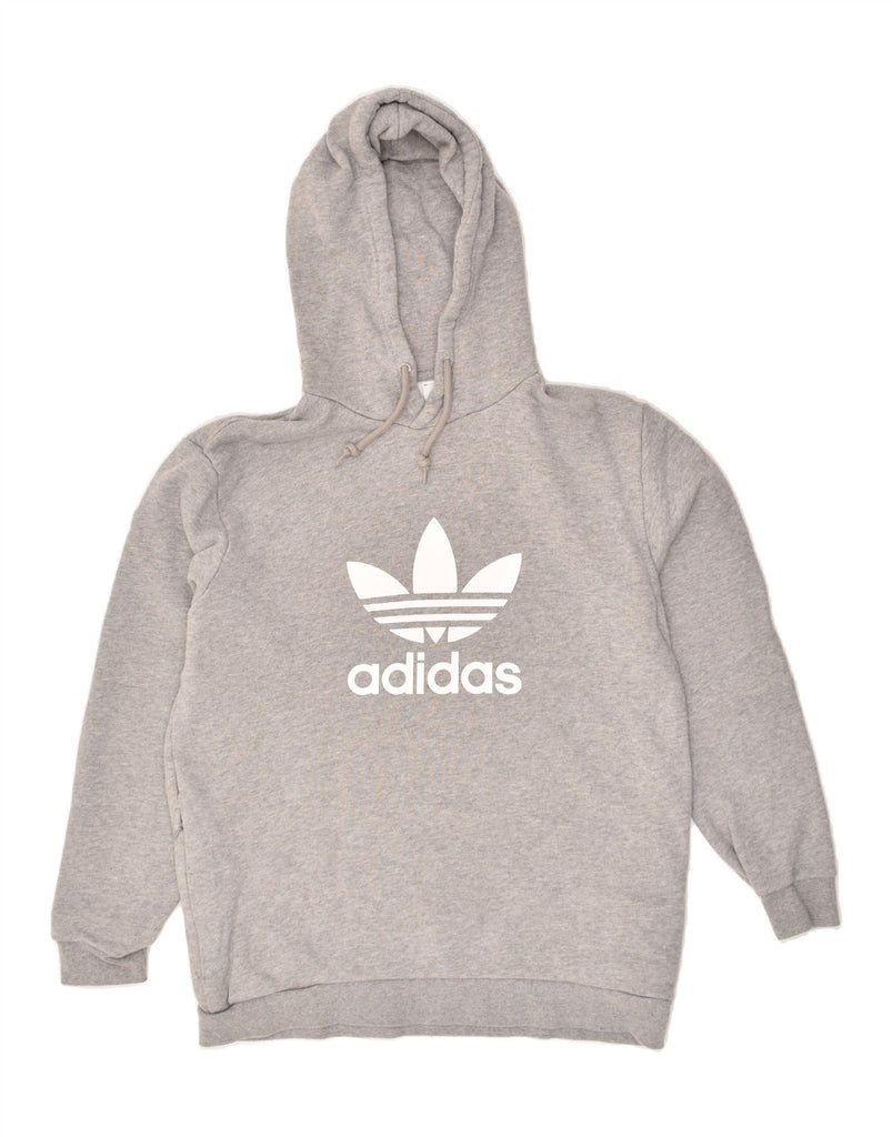 ADIDAS Mens Graphic Hoodie Jumper Medium Grey Cotton | Vintage Adidas | Thrift | Second-Hand Adidas | Used Clothing | Messina Hembry 