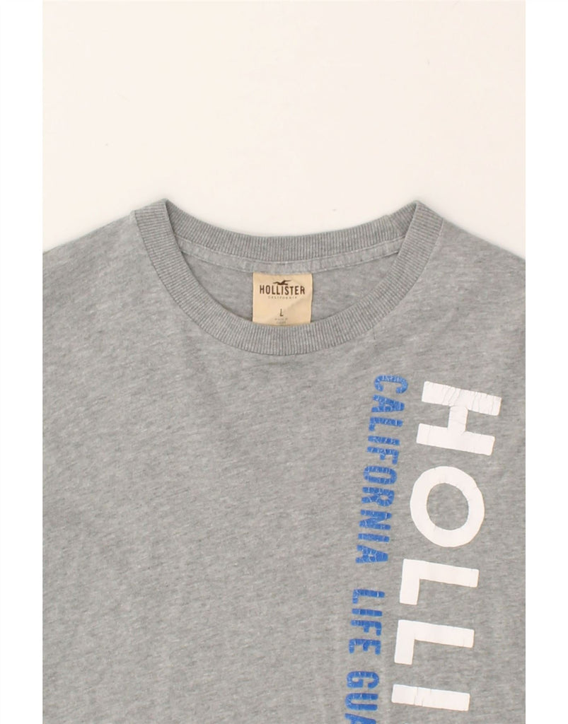 HOLLISTER Womens Graphic T-Shirt Top UK 16 Large Grey Cotton | Vintage Hollister | Thrift | Second-Hand Hollister | Used Clothing | Messina Hembry 