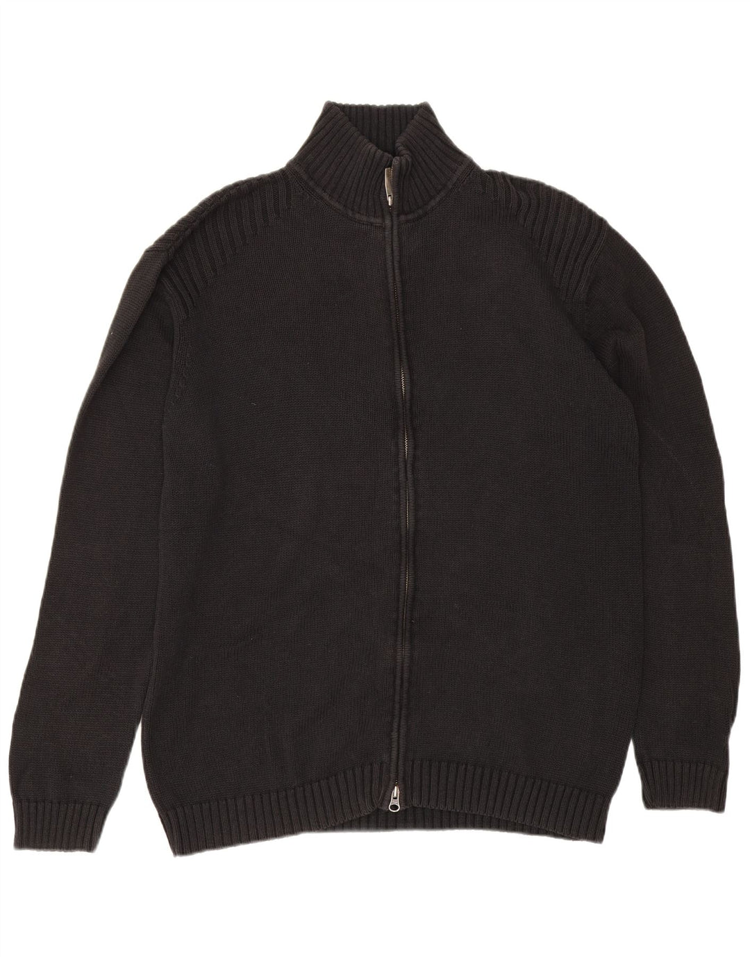 Gant Mens Cardigan Sweater XL Black Linen